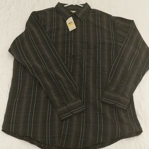NWT Black stripe men's dress shirt